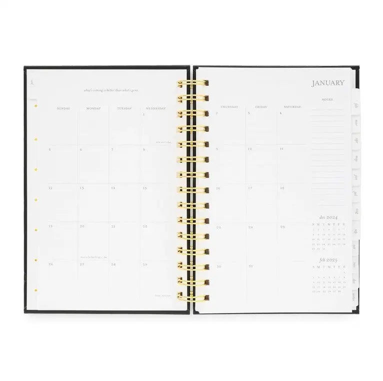 2025 Black Small Spiral Planner - The Tiny Details