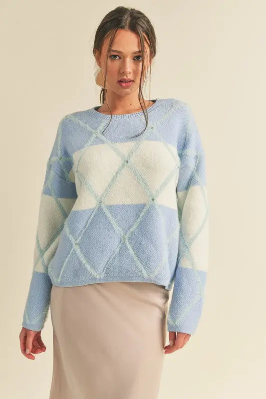 The Tiny Details Embellished Stripe Pullover Sweater