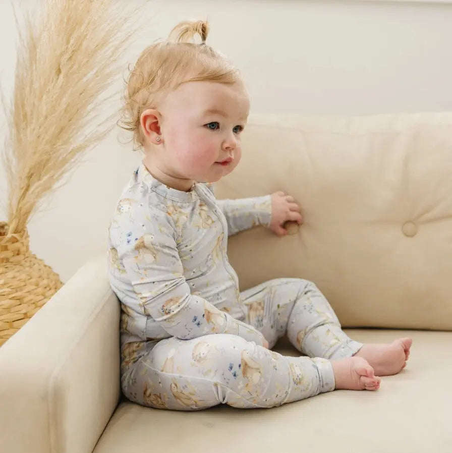 Resting Bunnies Zippy Sleep Romper - The Tiny Details