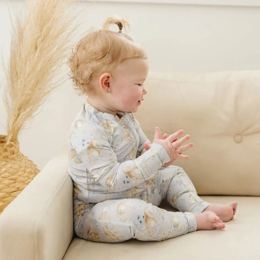 Resting Bunnies Zippy Sleep Romper - The Tiny Details