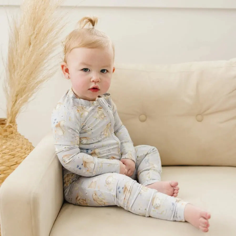 Resting Bunnies Zippy Sleep Romper - The Tiny Details