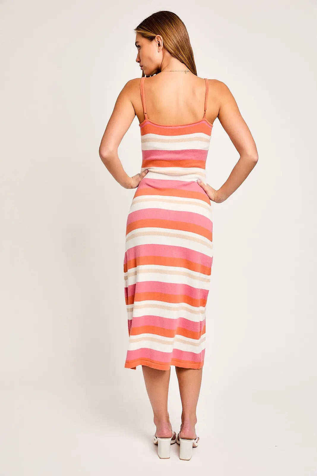 Striped Sweater Knit Midi Dress - The Tiny Details