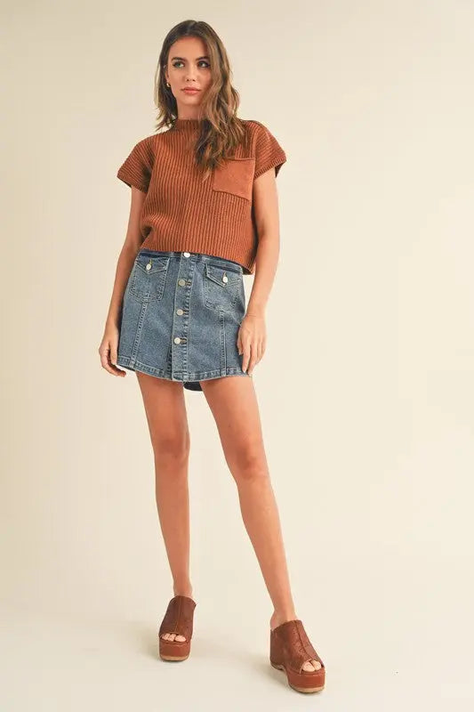 Toffee Sweater Knit Top - Shop Tiny Details