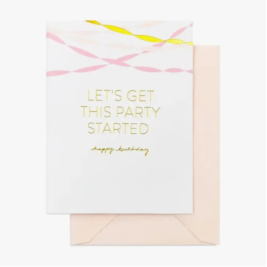 The Tiny Details Birthday Party Streamers Greeting Card