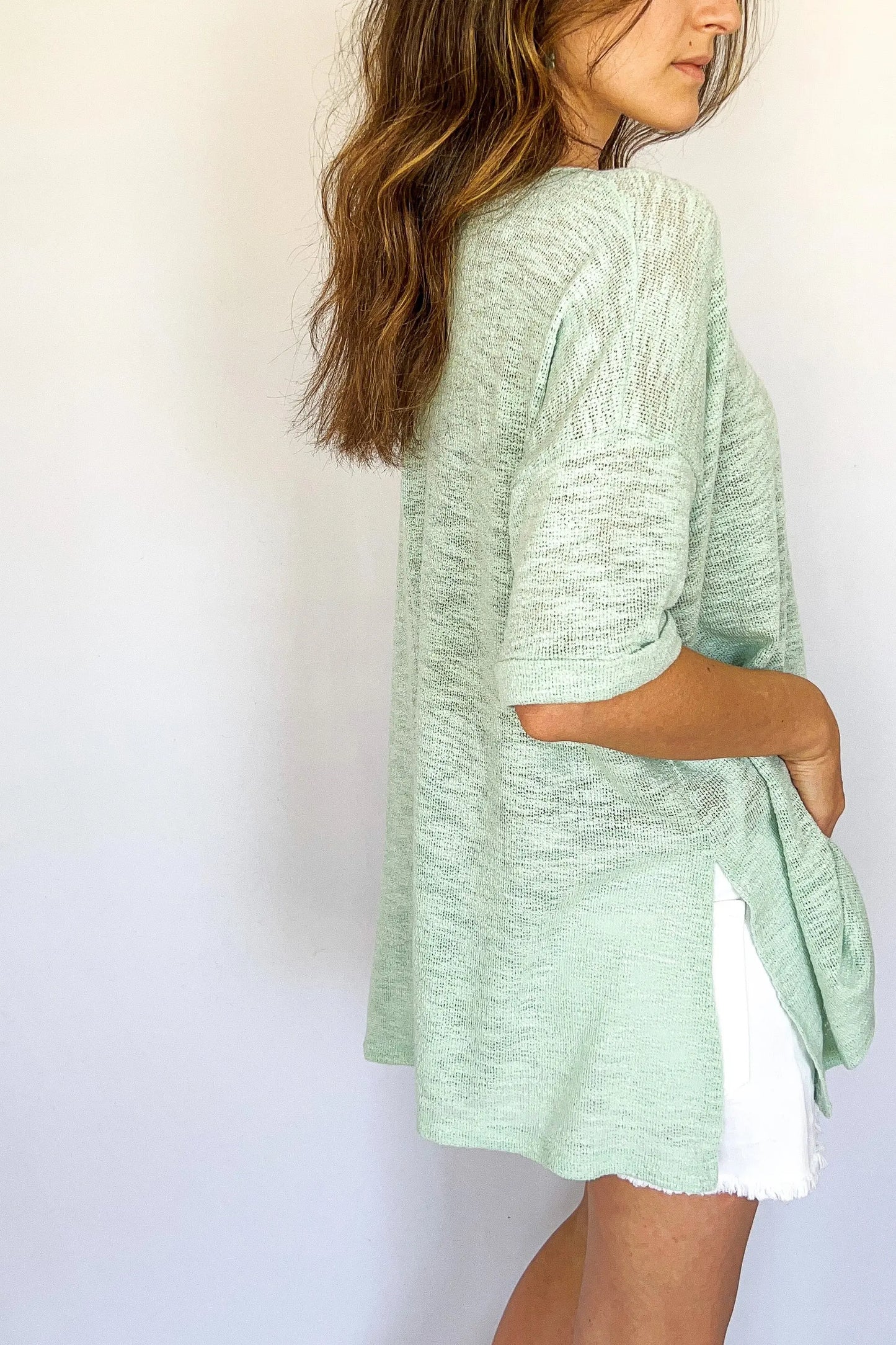 The Tiny Details Mint Relaxed Short Sleeve Pocket Tee