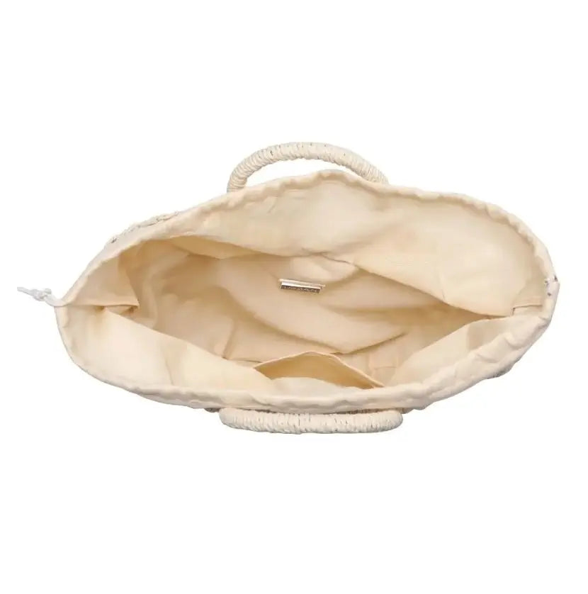 The Tiny Details Rhodes Natural Woven Cream Tote