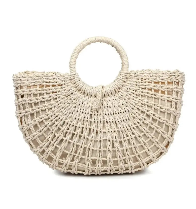 The Tiny Details Rhodes Natural Woven Cream Tote