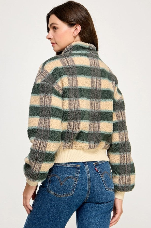 Plaid Sherpa Jacket - The Tiny Details