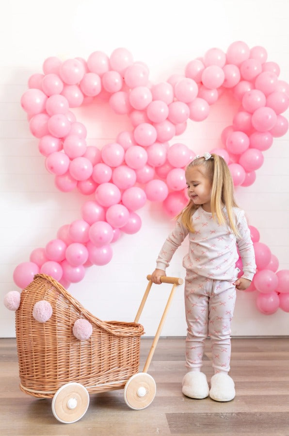 Blushing Bows 2pc Ribbed Bamboo Pajamas - The Tiny Details