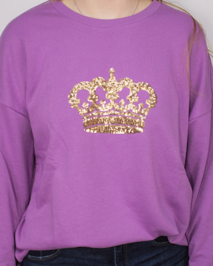 Royal Crown Sequin Sweatshirt