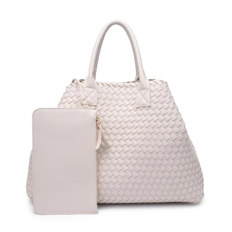 Ithaca Woven Vegan Leather Tote