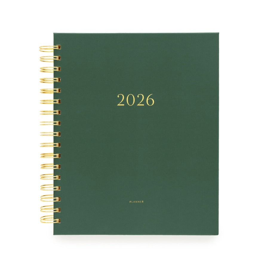 2026 Forest Green Signature Spiral Planner
