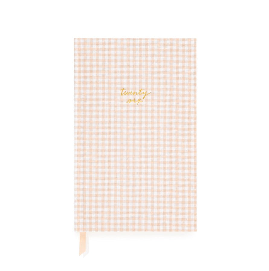 2026 Pink Gingham Small Bound Planner
