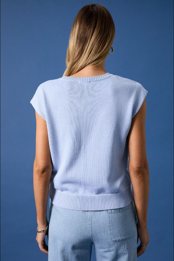 The Tiny Details USA Flag Sweater Top