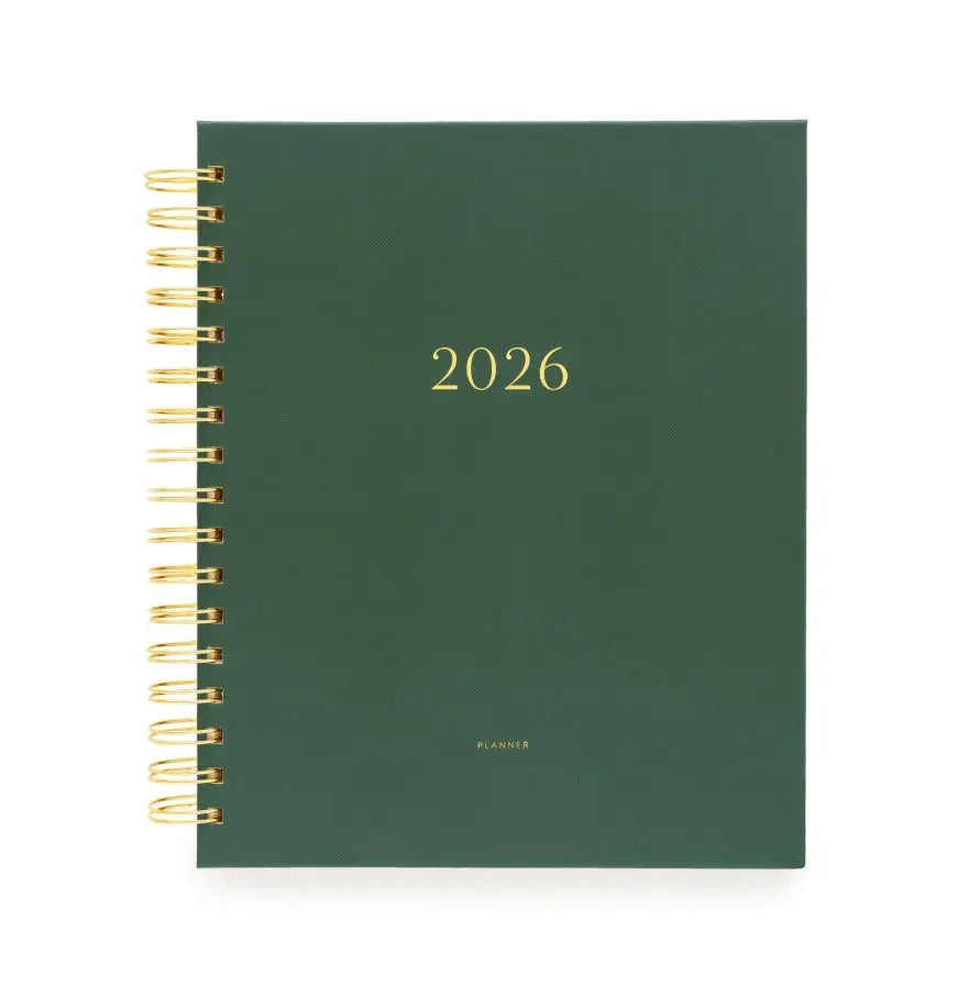 2026 Forest Green Signature Spiral Planner - The Tiny Details