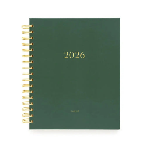 2026 Forest Green Signature Spiral Planner - The Tiny Details