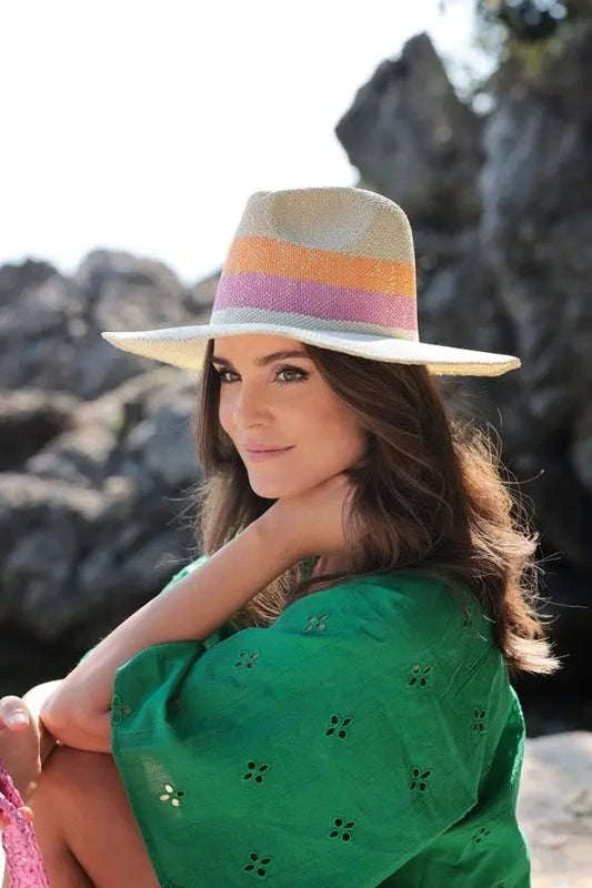 Alannis Natural Striped Hat - The Tiny Details