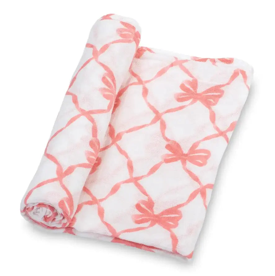 Beautiful Bows Baby Muslin Swaddle