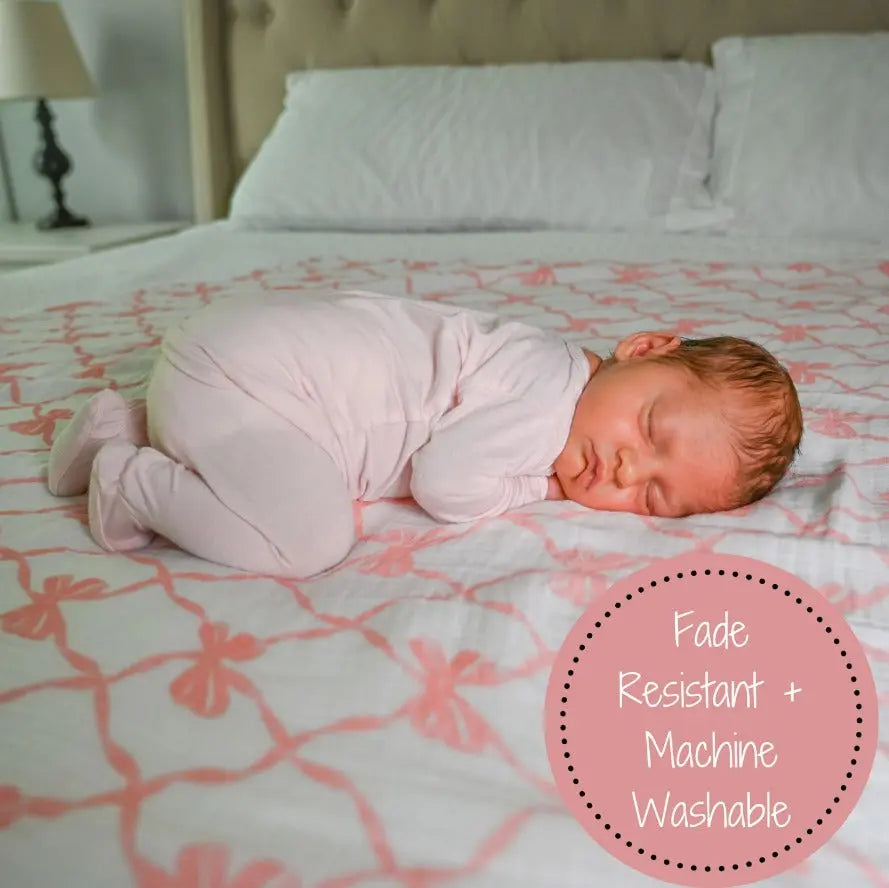 Beautiful Bows Baby Muslin Swaddle