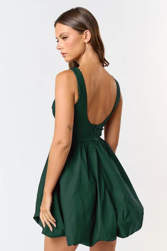 Lois Boat Neck Mini Dress - Size M - Hunter Green - Women's FF Teen Dresses - Frock Shop Lois Boat Neck Mini Dress - Size M - Hunter Green - Women's FF Teen Dresses - Frock Shop