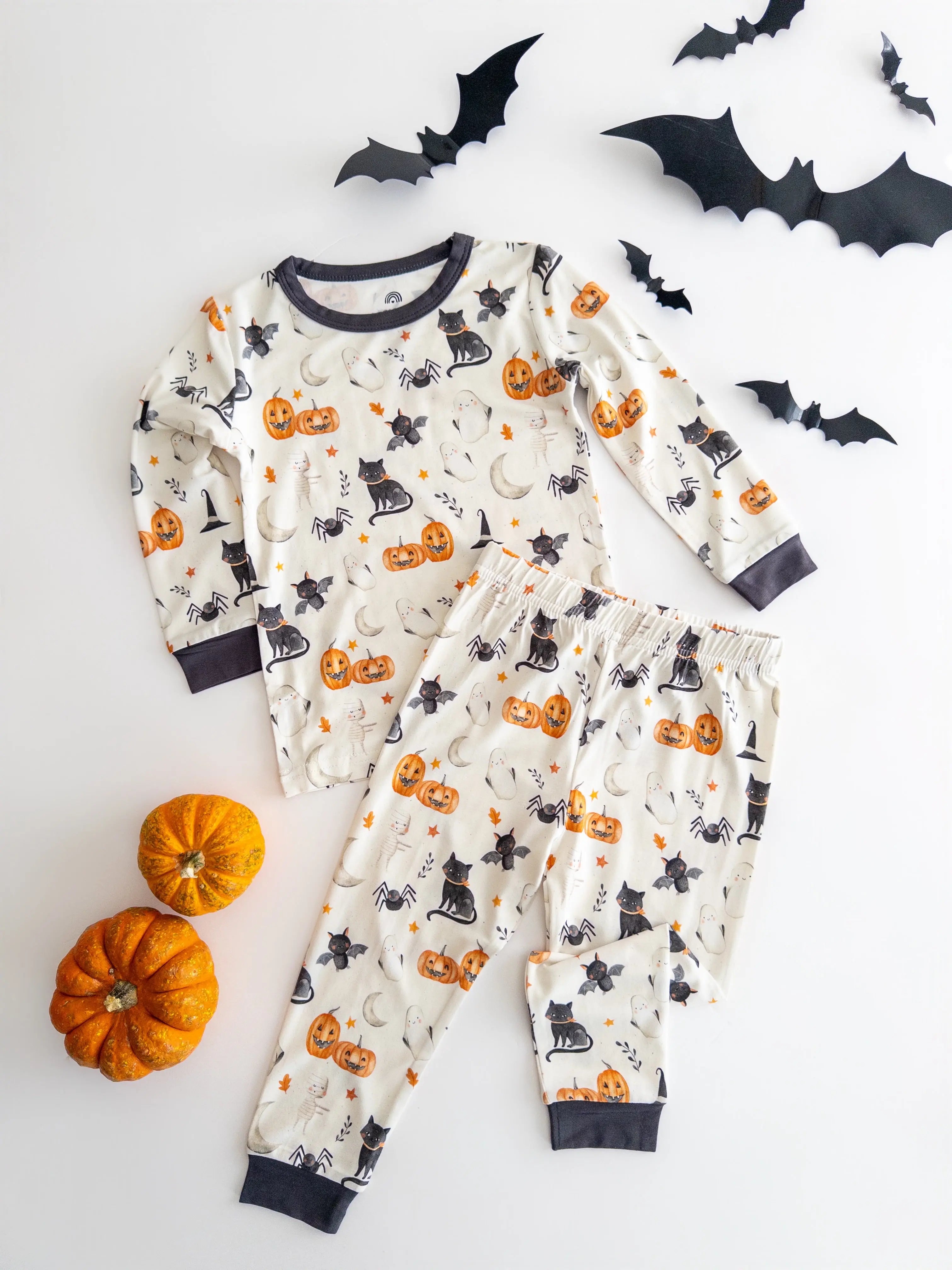 The Tiny Details Boo Crew 2pc Bamboo Halloween Toddler Pajamas