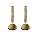 Brown Swingy Diamond Drops - The Tiny Details
