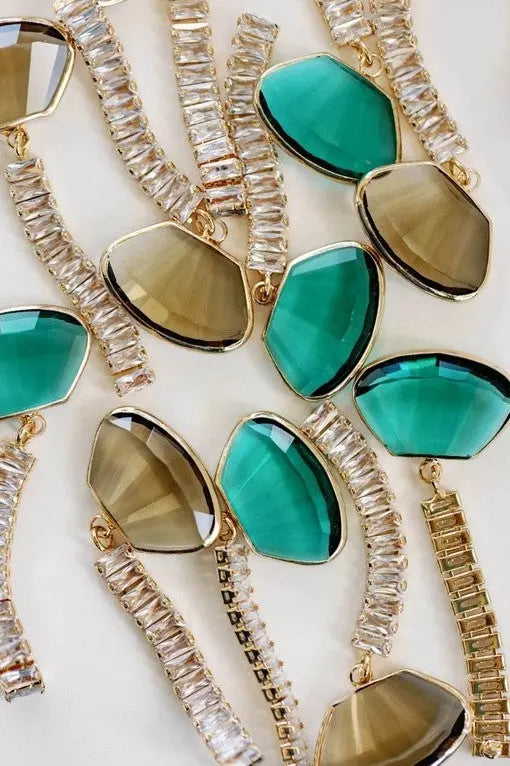 Brown Swingy Diamond Drops - The Tiny Details