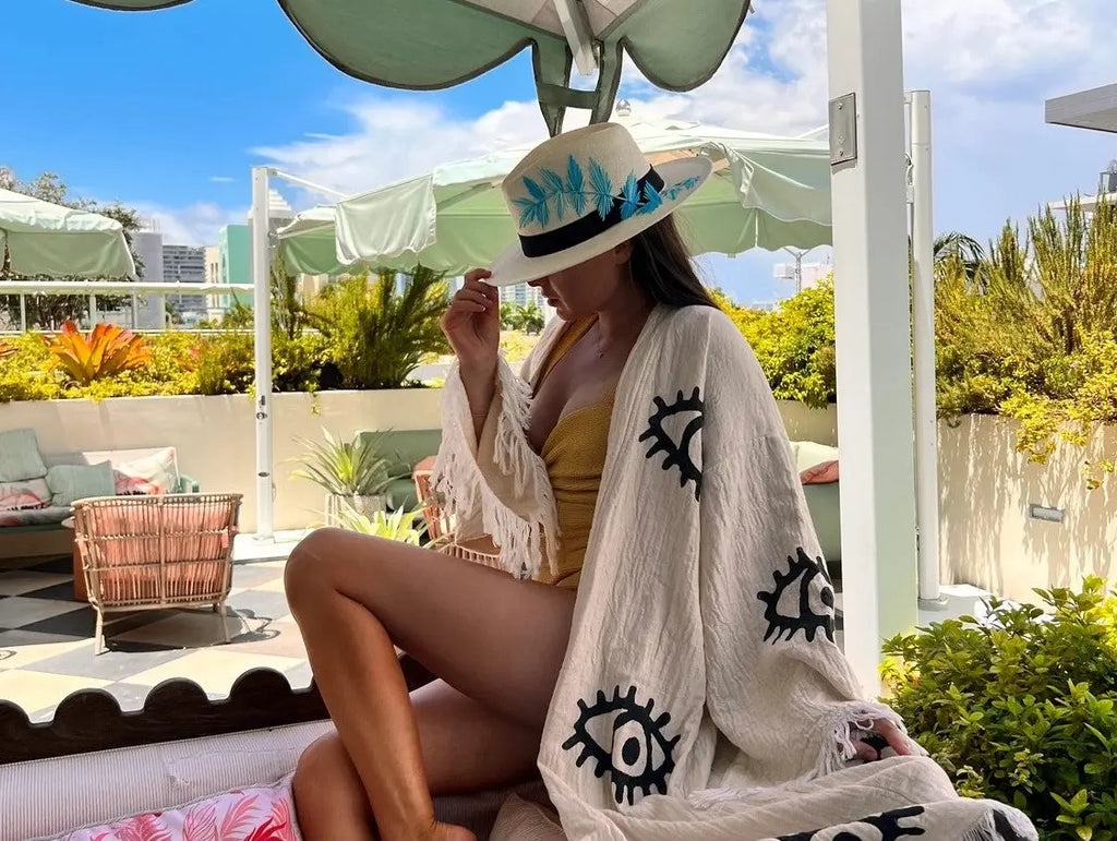 Cannes Sun Hat in Blue - The Tiny Details