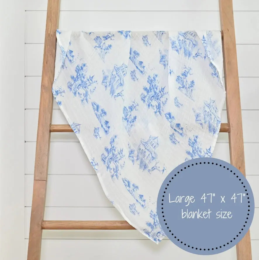 Chinoiserie Soft Baby Muslin Swaddle