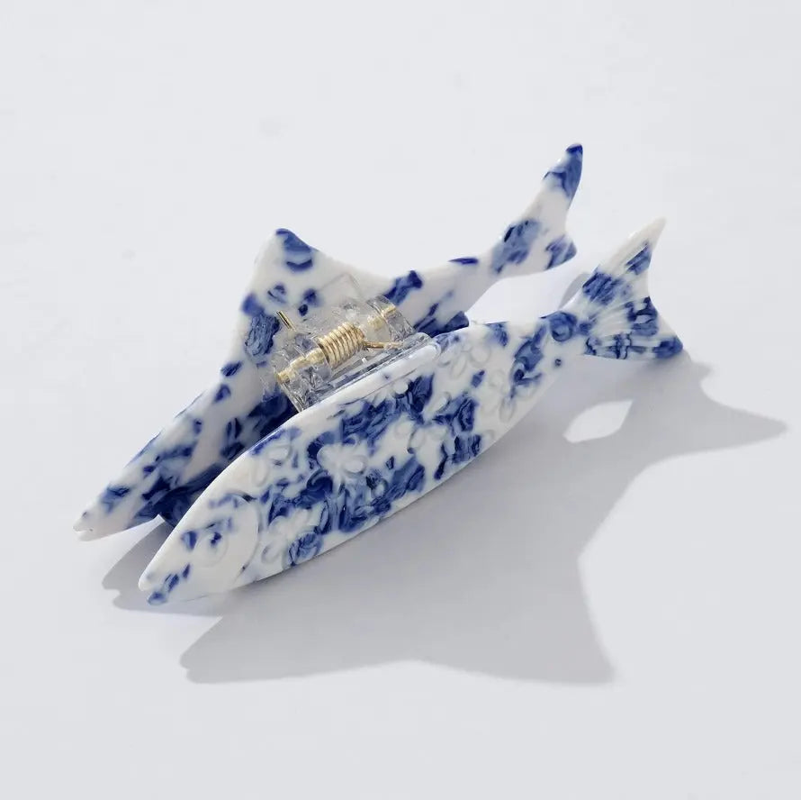 Coastal Blue Fish Hair Claw - The Tiny Details