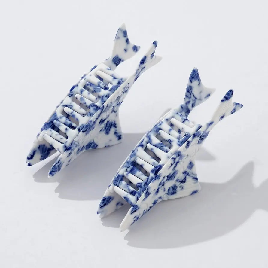 Coastal Blue Fish Hair Claw - The Tiny Details