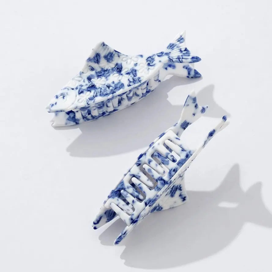 Coastal Blue Fish Hair Claw - The Tiny Details