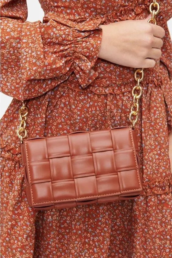 The Tiny Details Cognac Holden Crossbody Handbag