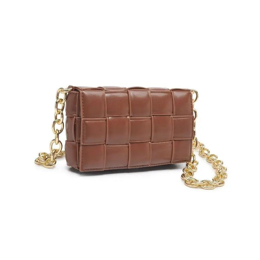 The Tiny Details Cognac Holden Crossbody Handbag
