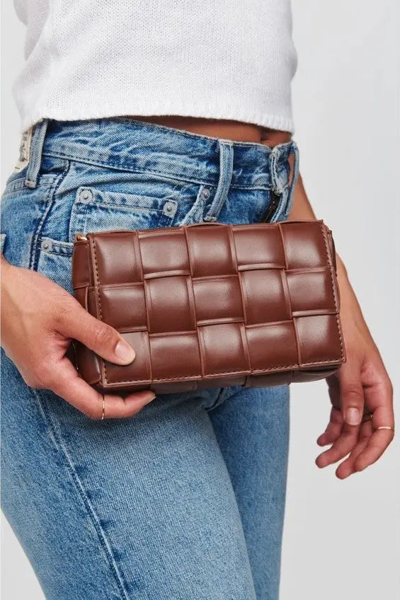 The Tiny Details Cognac Holden Crossbody Handbag