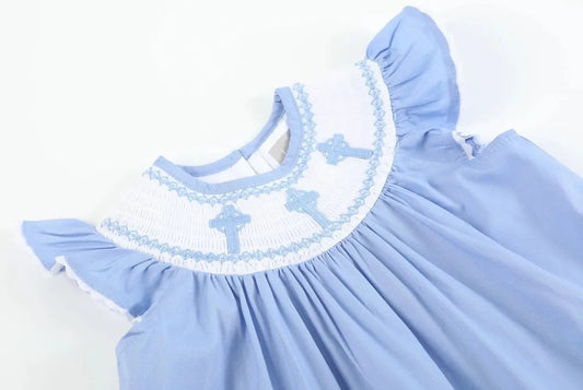 Cross Smocked Top & Bloomer Set - The Tiny Details