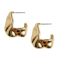 Crumpled Gold Vintage Huggie Hoops - The Tiny Details