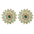The Tiny Details Dahlia Bloom Crystal Statement Studs