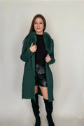 The Tiny Details Faux Fur Collar Sweater Coat