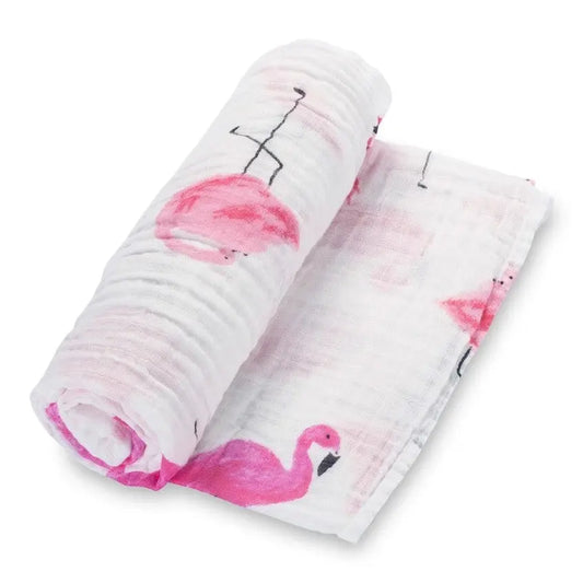 Flamingo Baby Swaddle Blanket - The Tiny Details