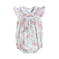 Floral Printed Smocked Flutter Romper - The Tiny Details