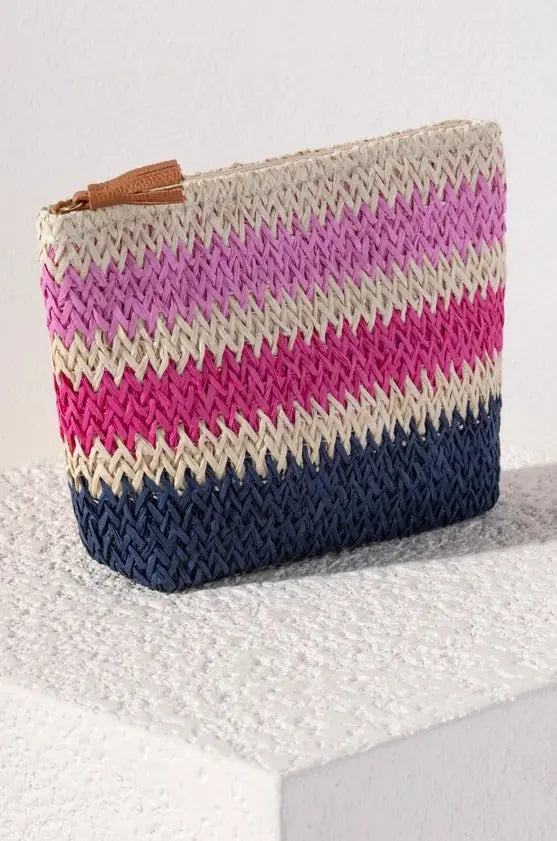 Formentera Striped Zip Pouch - The Tiny Details