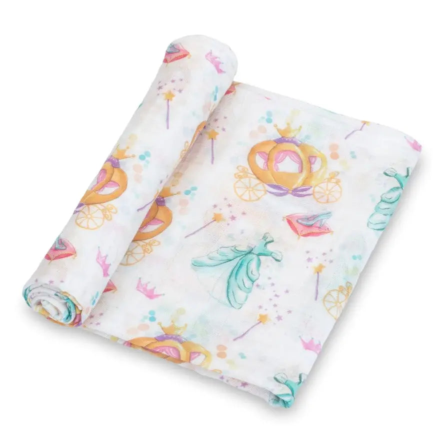 Glass Slipper Baby Muslin Swaddle