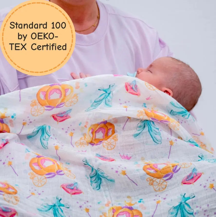 Glass Slipper Baby Muslin Swaddle