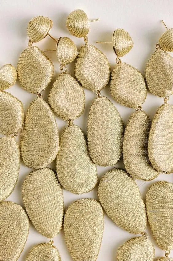The Tiny Details Gold Lido Statement Drop Earrings