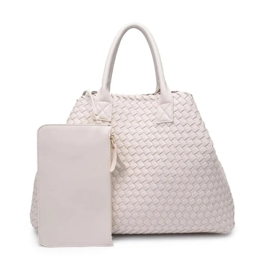 Ithaca Woven Vegan Leather Tote