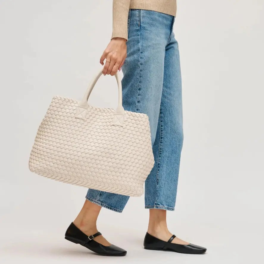 Ithaca Woven Vegan Leather Tote