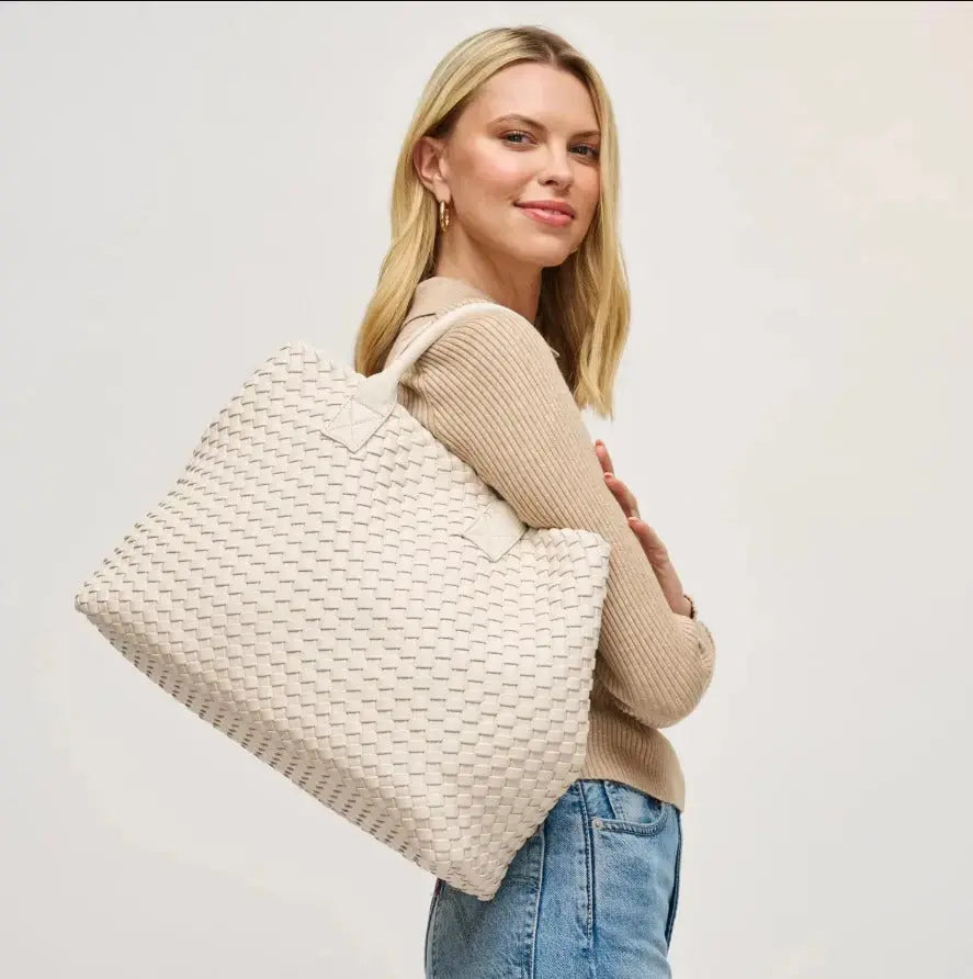 Ithaca Woven Vegan Leather Tote