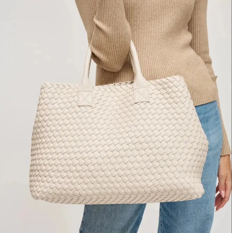 Ithaca Woven Vegan Leather Tote