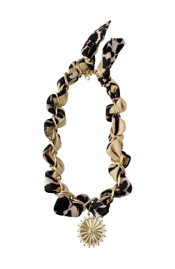 Kamry Leopard Scarf Chain Necklace - The Tiny Details